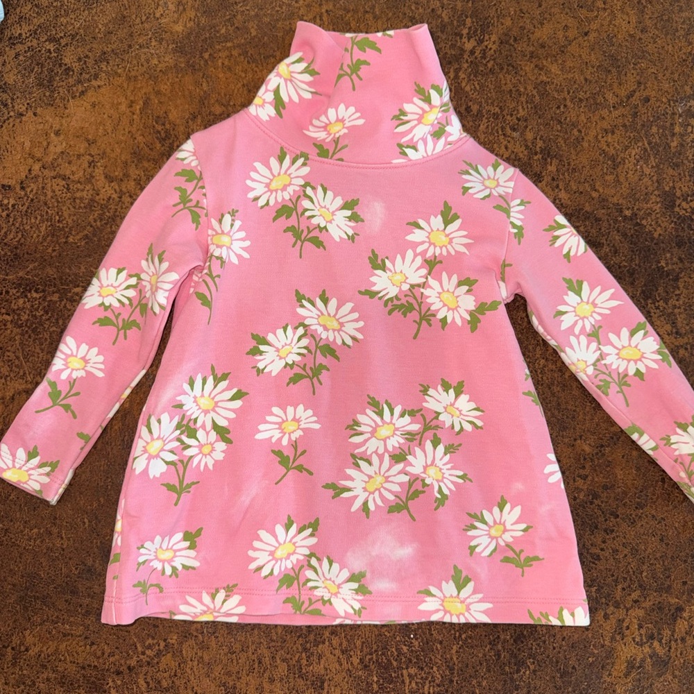 The Beaufort Bonnet Company Pink Floral Turtleneck